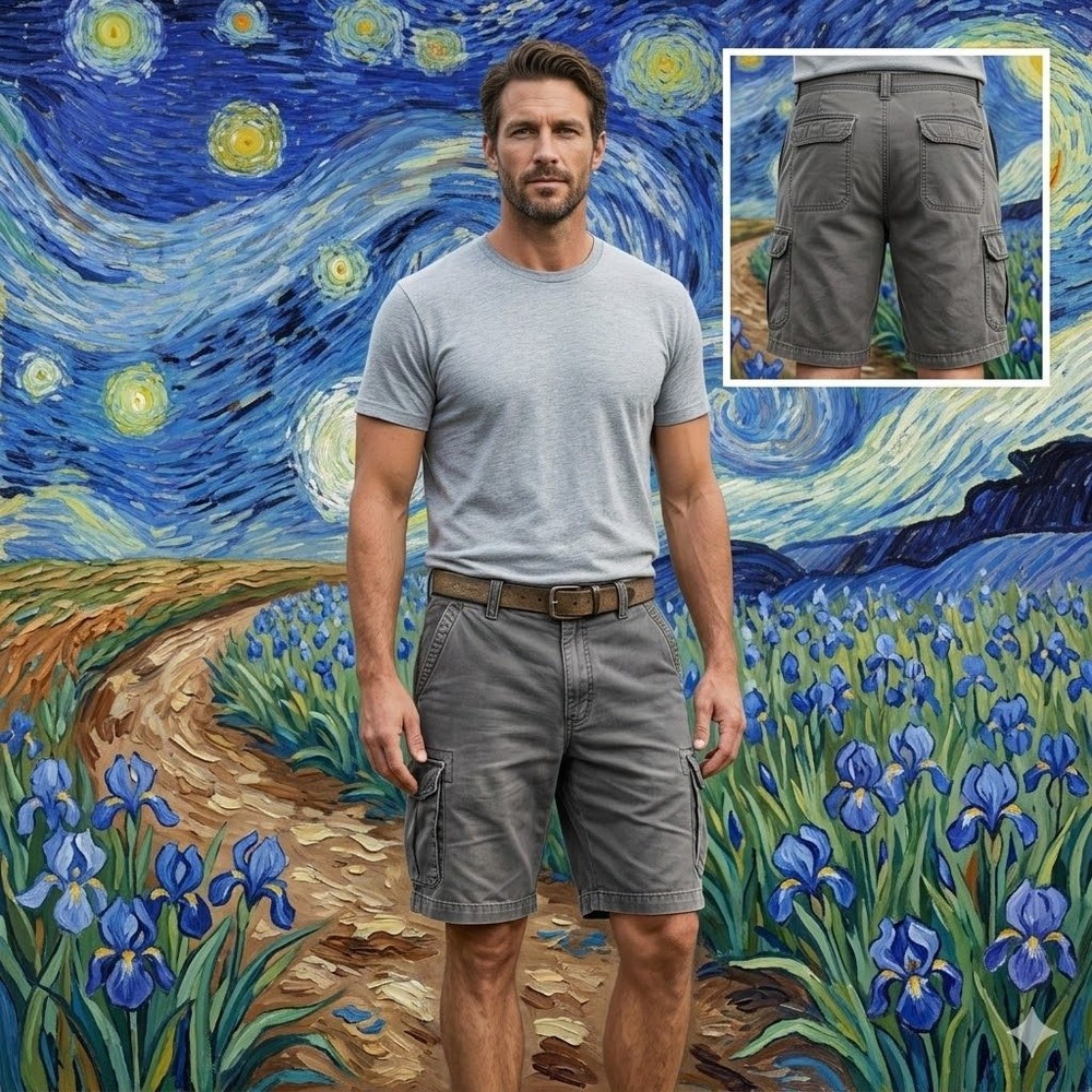 Columbia Mens Grey Cotton Cargo Shorts Tactical Utility‎ XM4704 Size 44